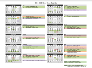 river song calendar