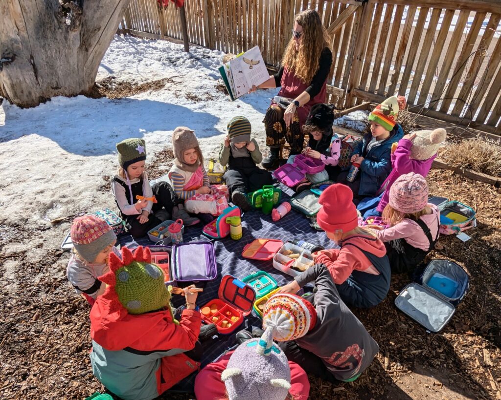 waldorf children winter picnic